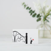 ベッド&ブレックファーストビジネスカードピンクローズ 名刺 (スタンド正面)