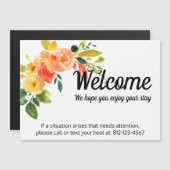 ベッド&ブレックファーストホスト連絡情報マグネット (正面/裏面)