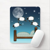 ベッド、空、及び夜のヒツジを数えること マウスパッド (マウス)