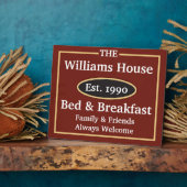 ベッパーソナライズされたド&ブレックファーストサイン フォトプラーク (側面)