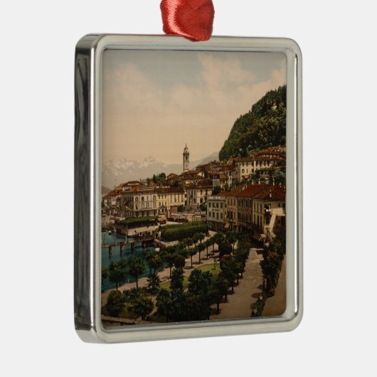 ベッラージョIIの湖Comoのロンバルディア、イタリアのオーナメント メタルオーナメント (右)
