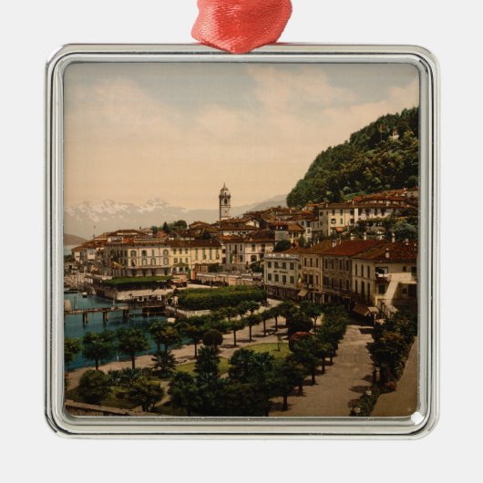 ベッラージョIIの湖Comoのロンバルディア、イタリアのオーナメント メタルオーナメント (正面)