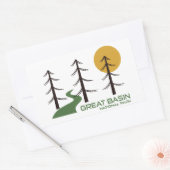 ベッ素晴らしン国立公園トレイル 長方形シール (封筒)