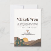 ベッ素晴らしン砂漠景観結婚ズ サンキューカード (正面)