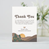 ベッ素晴らしン砂漠景観結婚ズ サンキューカード (スタンド正面)