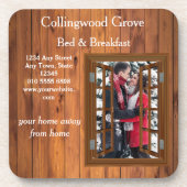 ベッ素朴ド&ブレックファースト🌿カスタムロッドロゴ コースター (正面)