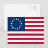 ベツィー・ロス アメリカ国旗 ポストカード (正面/裏面)