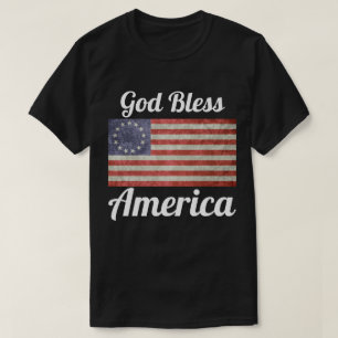 ベツィー·ロス·フラグ、アメリカのTシャツに神の祝福を Tシャツ