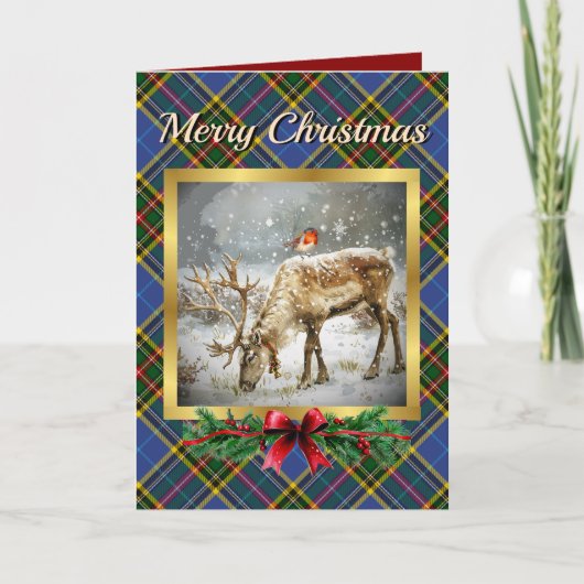 ベツヌスタッグ&ロビンタータンチェック パーソナライズされた シーズンカード (正面)