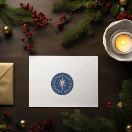 ベツレヘムのクリスマスの星 ラウンドシール