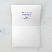 ベツレヘムのクリスマスカードの上のスター シーズンカード (内部)