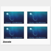 ベツレヘムのクリスマススカイスター 長方形シール (シート)