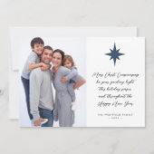 ベツレヘムのクリスマスメッセージのフォトスター シーズンカード (正面)