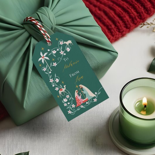 ベツレヘムのクリスマス宗教的出生スター ギフトタグ