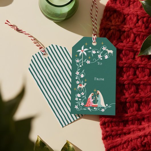 ベツレヘムのクリスマス宗教的出生スター ギフトタグ