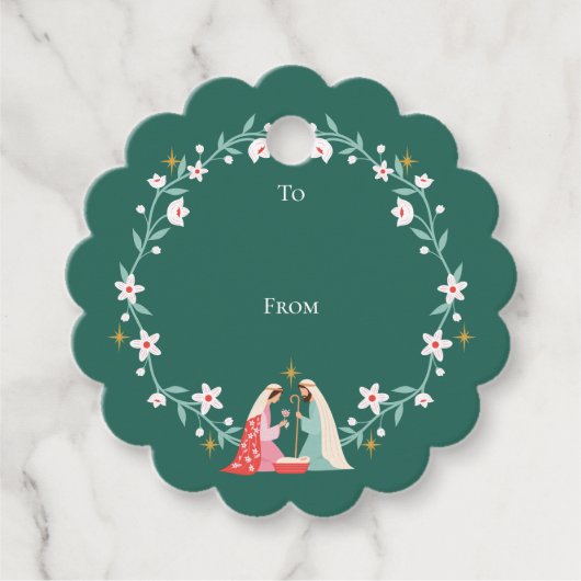 ベツレヘムのクリスマス宗教的出生スター フェイバータグ (正面)