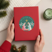 ベツレヘムのクリスマス宗教的出生スター ラウンドシール