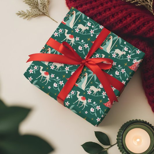 ベツレヘムのクリスマス宗教的出生スター ラッピングペーパー
