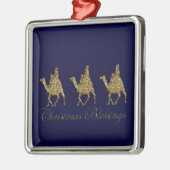 ベツレヘムのクリスマス装飾品の3人の賢者 メタルオーナメント (左)