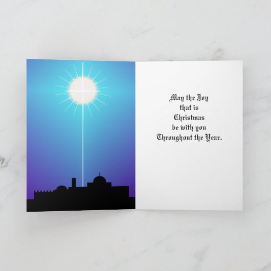 ベツレヘムのスタークリスマスカード シーズンカード (内部)