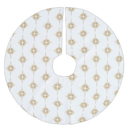 ベツレヘムのパターン（の模様が）ある星 ブラッシュドポリエステルツリースカート