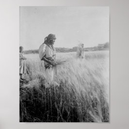 ベツレヘムのボアズの畑で ポスター