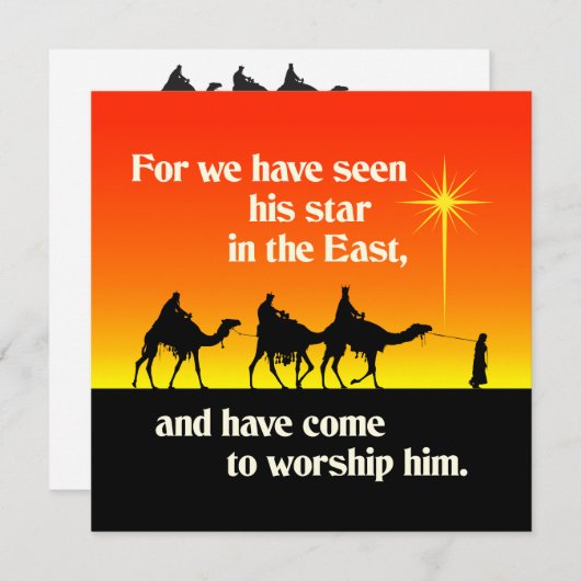 ベツレヘムの三つの賢い男性のクリスマスアクセント (正面/裏面)