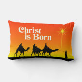 ベツレヘムの三つの賢い男性のクリスマスアクセント ランバークッション (裏面)