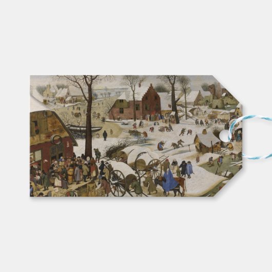 ベツレヘムの国勢調査(Pieter Bruegel著) ギフトタグ (正面(横))