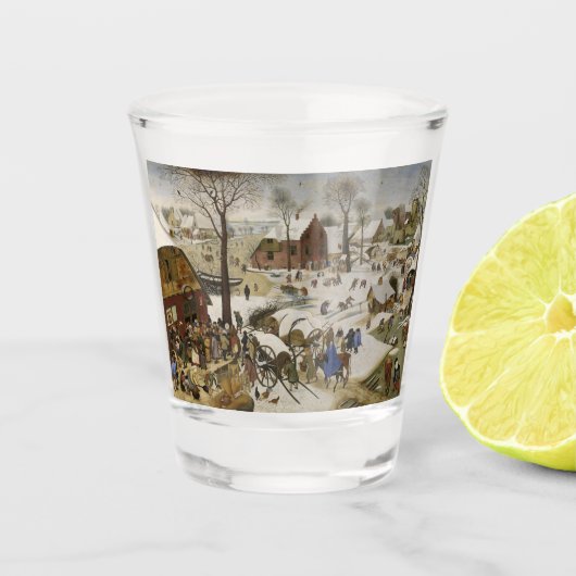 ベツレヘムの国勢調査（Pieter Bruegel著） ショットグラス (正面)