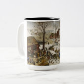 ベツレヘムの国勢調査（Pieter Bruegel著） ツートーンマグカップ (正面左)