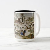 ベツレヘムの国勢調査（Pieter Bruegel著） ツートーンマグカップ (正面右)