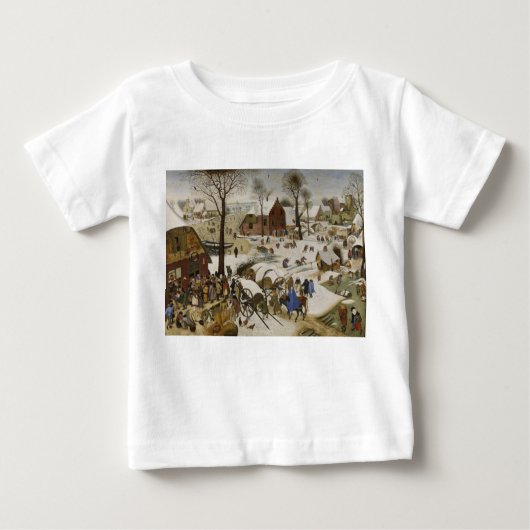 ベツレヘムの国勢調査（Pieter Bruegel著） ベビーTシャツ (正面)