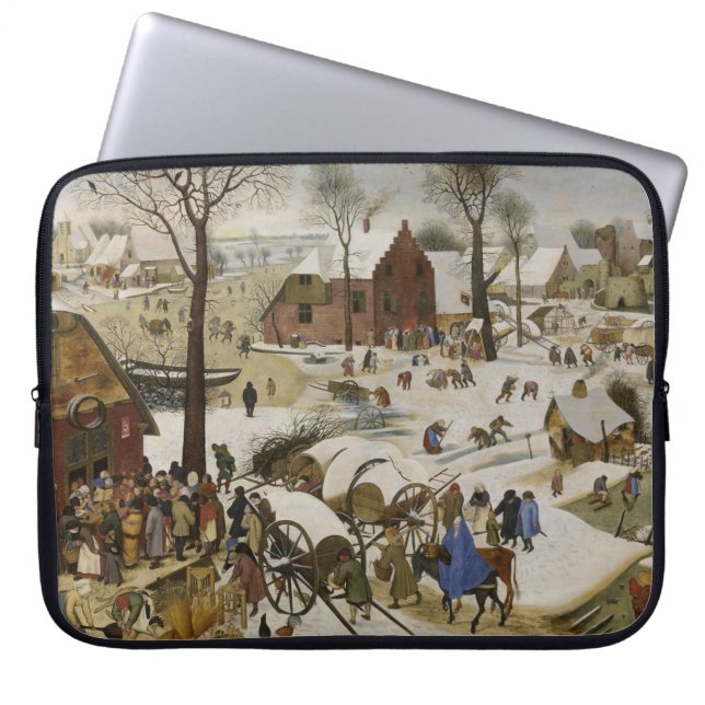 ベツレヘムの国勢調査（Pieter Bruegel著） ラップトップスリーブ (正面)
