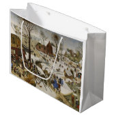 ベツレヘムの国勢調査（Pieter Bruegel著） ラージペーパーバッグ (正面アングル)