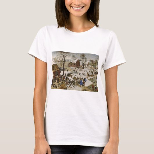ベツレヘムの国勢調査（Pieter Bruegel著） Tシャツ (正面)