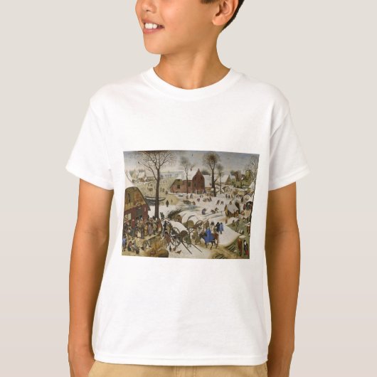 ベツレヘムの国勢調査（Pieter Bruegel著） Tシャツ (正面)