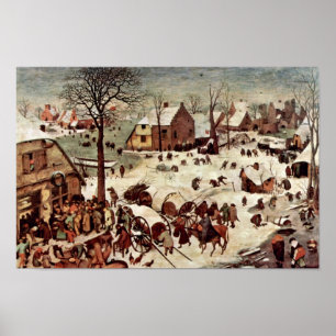 ベツレヘムの国勢調査Bruegel D. Pieter著 ポスター