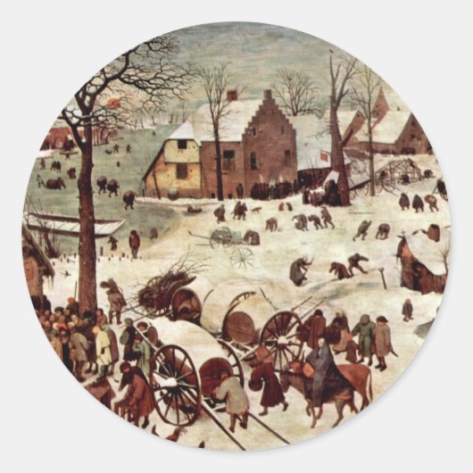 ベツレヘムの国勢調査Bruegel D. Pieter著 ラウンドシール (正面)