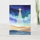 ベツレヘムの夜空の星 メリークリスマス ホリデー カード (正面)