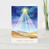 ベツレヘムの夜空の星 メリークリスマス ホリデー カード (正面)