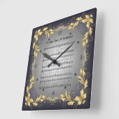 ベツレヘムの小さな町〜をシート音楽にする*〜 スクエア壁時計 (傾斜)