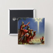 ベツレヘムの星と賢人たち（ヴィンテージ）、 缶バッジ (正面&裏面)