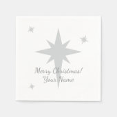 ベツレヘムの星のクリスマスパーソナライズ スタンダードカクテルナプキン (正面)