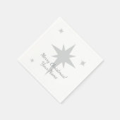 ベツレヘムの星のクリスマスパーソナライズ スタンダードカクテルナプキン (角)