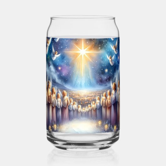 ベツレヘムの星の下の天国の合唱団 ガラス缶 (裏面)