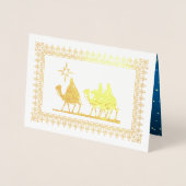 ベツレヘムの星の高級フォイル実在ス・クリスマスカード 箔カード (正面)