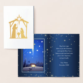 ベツレヘムの星の高級フォイル実在ス・クリスマスカード 箔カード