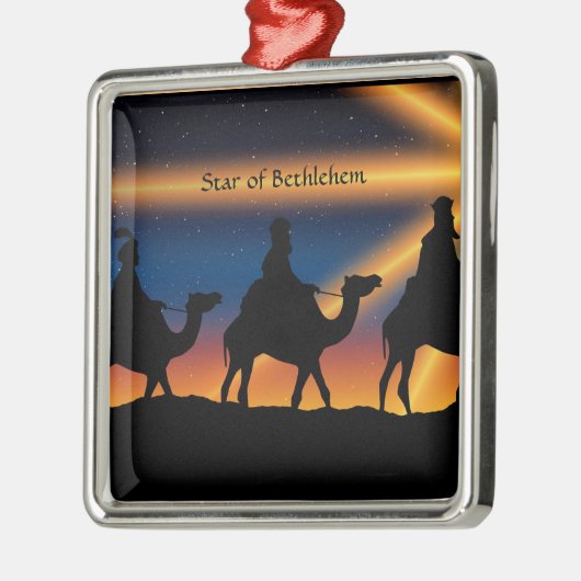 ベツレヘムの星はラベルで、 メタルオーナメント (左)
