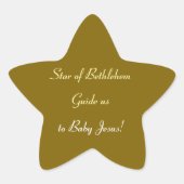 ベツレヘムの星、イエスに導く、ステッカー 星シール (正面)